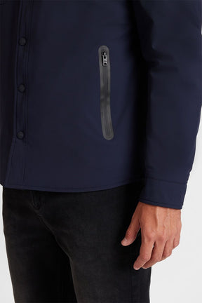 Jaqueta Overshirt Sarjada Liquid Repeller Marinho