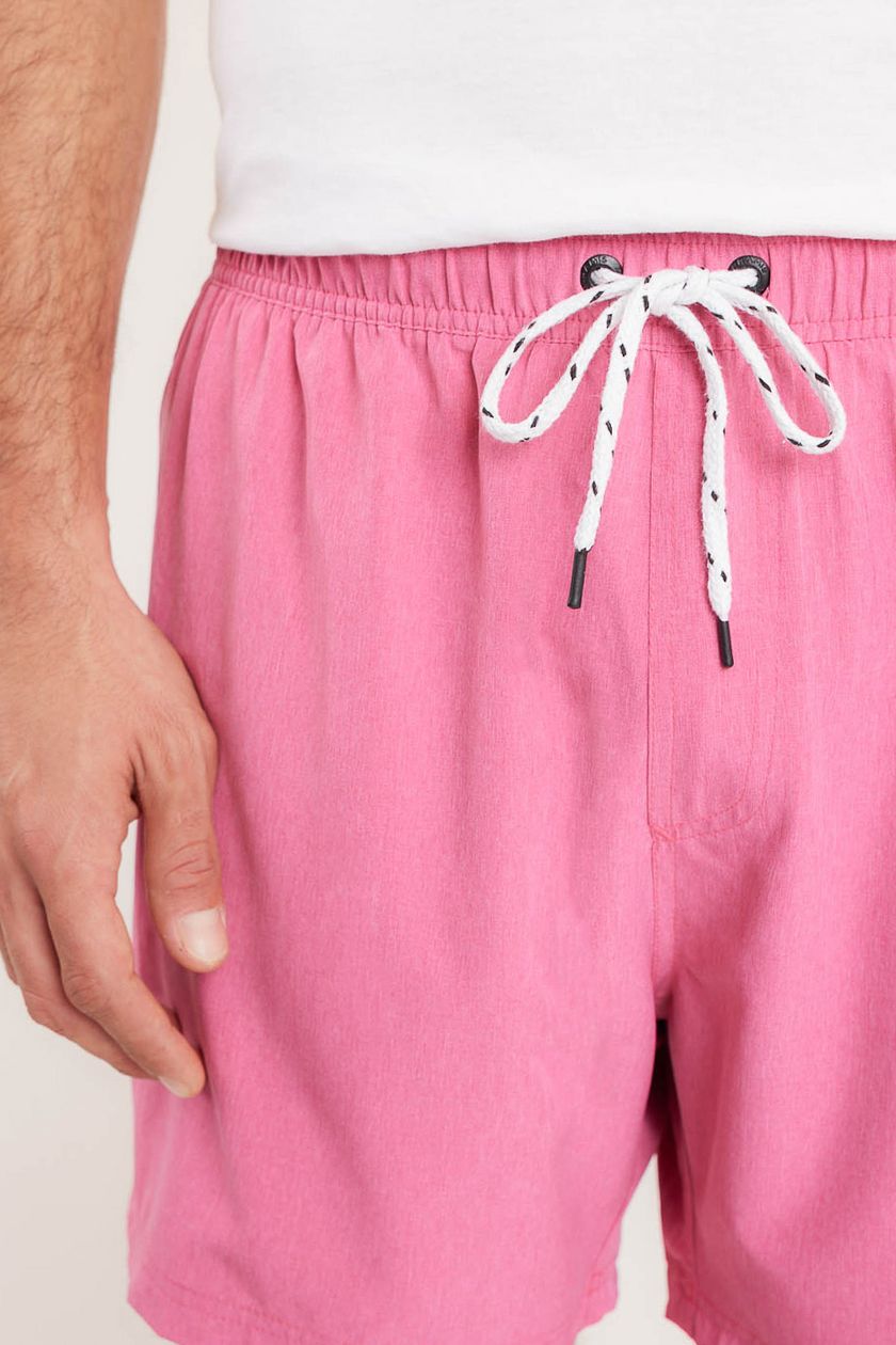 Shorts de Elástico Mescla Color Rosa