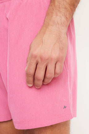 Shorts de Elástico Mescla Color Rosa