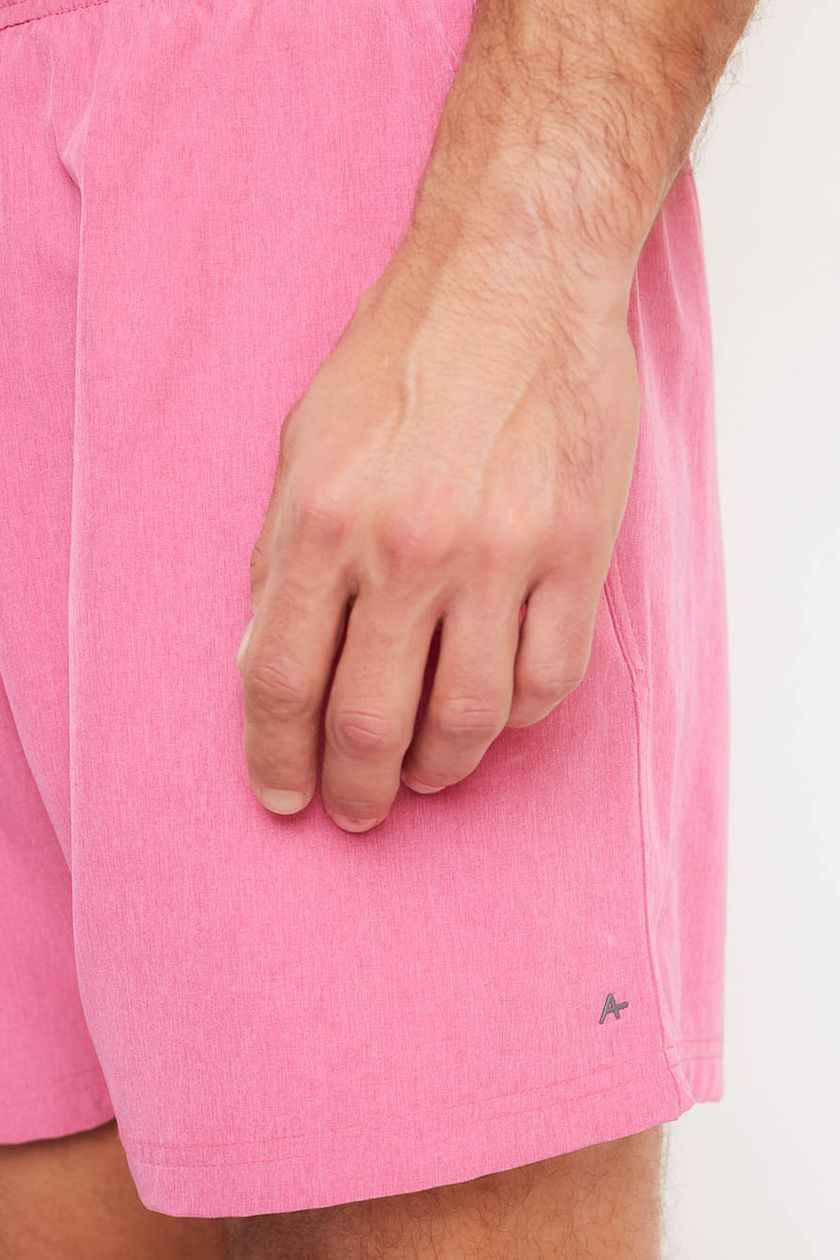 Shorts de Elástico Mescla Color Rosa
