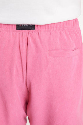 Shorts de Elástico Mescla Color Rosa
