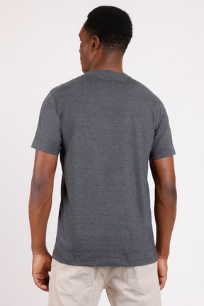 Camiseta Gola Careca Grafite Mescla