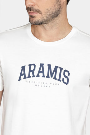 Camiseta Aramis College de Algodão Off White
