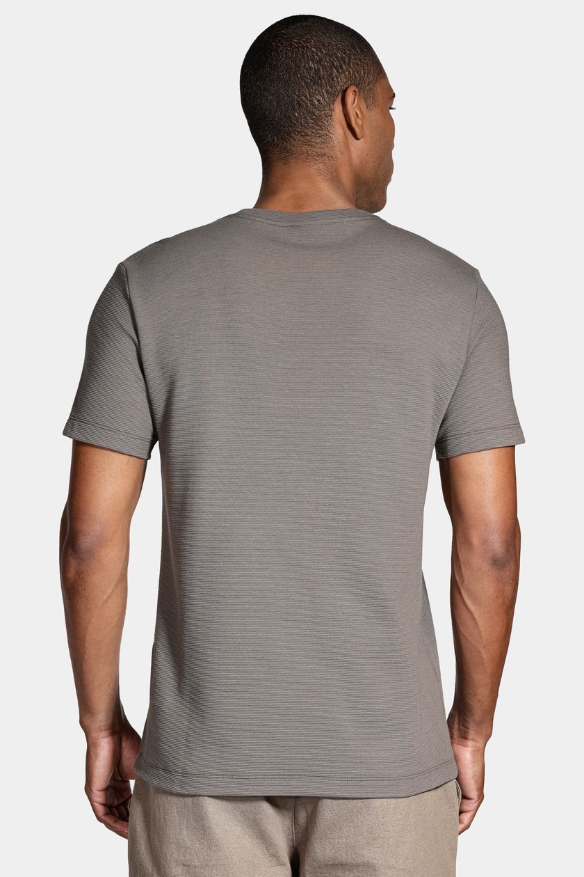 Camiseta Basica Com Textura Ottoman Cinza Asfalto