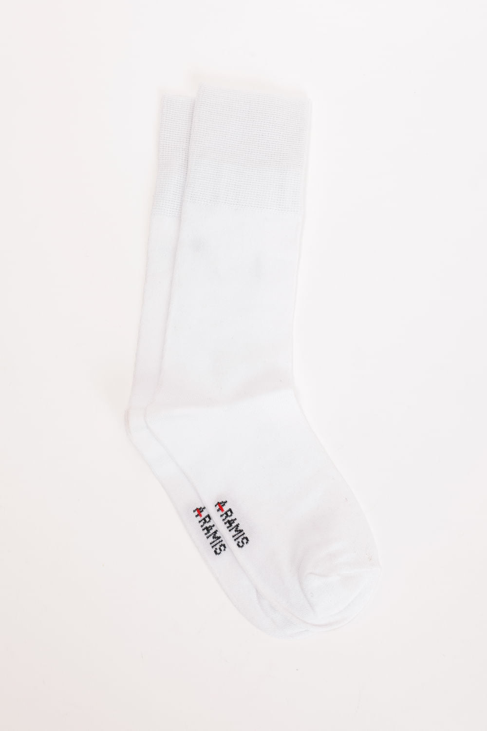Meia Cano Longo Tencel Branco Com Preto